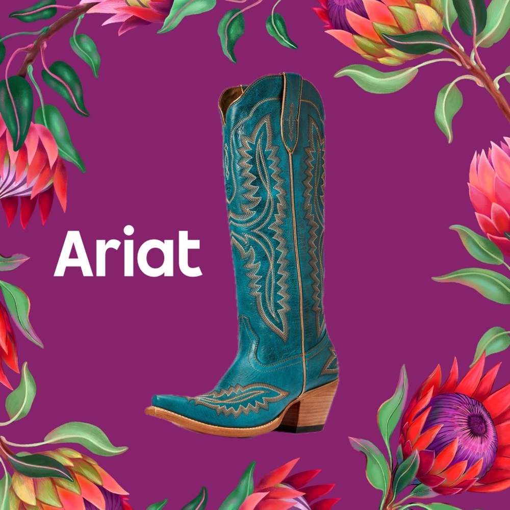 💜 Ariat Boots Casanova X Toe Western Boot Turquoise Western Cow-boy